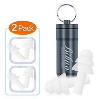 Silicone Ear Plugs for Hearing Protection - Hypoallergenic, Waterproof Reusable earplugs for Noise Cancelling, Sleeping, Swimming, Snoring & Working with Travel Pouch & Aluminum Case (Transparent)