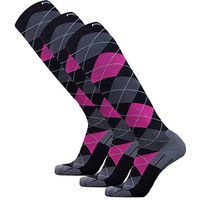 Argyle Compression Socks - Graduated Travel Compression Sock for Men, Women