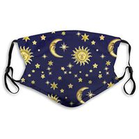 Adjustable Earloop Face Ma-sk,Anti-smog PM2.5 Ma-sk Sun, Moon & Stars 5 Layers of Activated Carbon Filter,Reusable Protection Ma-sk