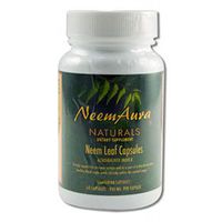Neem Aura Organic Neem Leaf - 60 Vegetarian Capsules
