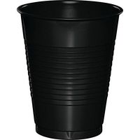 Club Pack of 600 Jet Black Premium Disposable Plastic Drinking Party Tumbler Cups 16 oz.