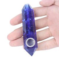 JYH-U Fine Handmade Pipe, Blue Hand-held Pipe with 2 Filters and 1 Cleaning Brush