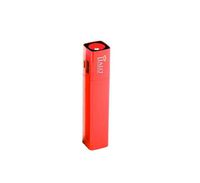 Halo Shine 3000 Phone Charger - Power Bank with USB and Built-in Flashlight - Compact Battery Pack Fits in Purse or Bag, Red