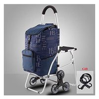 ZWJ-Rolling Walkers Shopping cart with seat, Foldable, Lightweight and Portable, Large Capacity to Meet Daily Shopping Needs (Color : #2)