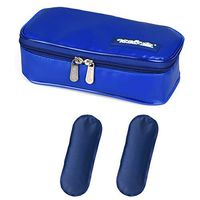 Goldwheat Insulin Cooler Case Diabetic Medication Organizer Bag with 2 Ice Packs Travel Kits Waterproof and Insulation Liner Blue