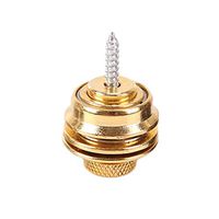 interjunzhan Electric Guitar Bass Pins Parts Anti-Slip Strap Lock Durable Round Head (1Pcs) Golden