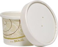 Solo KHB8A-J8000 8 oz Symphony Paper Food Container And Lid (Case of 250 Containers w/Lids)