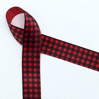 Red/Black Plaid 4" x 30' Wire Edged Ribbon ~ Craft and Home Decor Ribbon