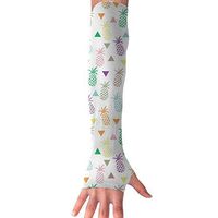 Pineapples Triangles Rainbow Arm Sleeves, Cool Arm Sleeves UV Protection For Men Women Youth Arm Warmers For Cycling Golf Baseball Basketball Tattoo Cover Elbow Sleeves