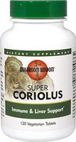 Mushroom Wisdom Super Coriolus Turkey Tail Mushroom with Maitake D Fraction -120 Tablets