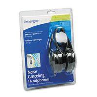 Kensington Noise Canceling Headphones - Stereo - Black - Mini-Phone - Wired - Over-The-Head - Binaural - Supra-aural - Noise Canceling