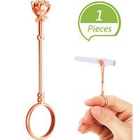 0.67 Inch Rose Ring Cigarette Holder, Finger Cigarette Holder Ring, Elegant Lady Smoker Cigarette Holder Ring, Cigarette Holder Smoke Ring for Women and Men (Rose Gold)