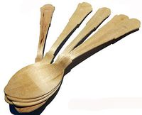 Perfect Stix Green Spoon 200-100ct Perfectware Wooden Cutlery Spoons, 7.75" (Pack of 100)
