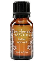 Beachwood Essentials, Italian Lemon Oil Non-Toxic Therapeutic Grade Essential Oil That Cleanses and Purifies, Aromatherapy, Cruelty Free, 15mL / .5 fl. oz