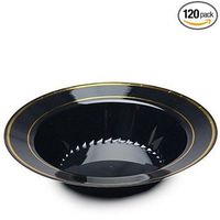 Silver Splendor Bowl (Pack of 120) Color: Black with Gold Accent