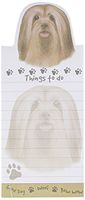 "Lhasa Apso Magnetic List Pads" Uniquely Shaped Sticky Notepad Measures 8.5 by 3.5 Inches