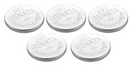 Renata Watch Battery Swiss Made Renata 381 or SR1120SW Or AG8 1.5V (5 Batteries, 381 or SR 1120 SW)