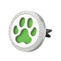 JAOYU Car Fragrance Essential Oil Diffuser Aromatherapy Air Freshener Vent Clip Stainless Steel Pendant Locket Jewelry For Women - Teen & Girls Gifts