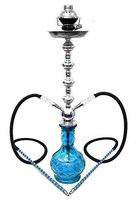 2 hose 28" Blue Hookah shisha nargila bar smoking pipe glass hookahs for sale