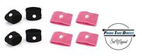 Anti-Nausea Wristbands by Prime Time Direct for Motion Sickness, Acupressure, Travel Bands - Black & Pink (Pack of 4)