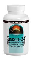 Source Naturals Ginkgo-24 - Ginkgo Biloba Extract 60 mg Supports Mental Acuity - 60 Tablets