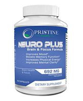 Neuro Plus Brain and Focus Supplement - Cognitive Enhancement Pills Boost Memory Concentrations and Balance Mood - Natural Nootropic Anti Aging Formula for Mental Performance by Pristine Foods