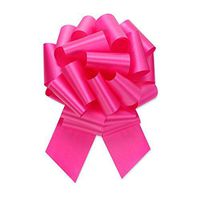 Pull String Bows 5 Inch 20 Loops Hot Pink Pkg/10