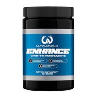 Ultimatum X Enhance Creatine Monohydrate Powder, Micronized for Fast Absorption, Increased Physical Performance, Build Strength & Muscle Gain, 60 Servings