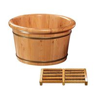 Thicken Wooden Tub,Foot Spa Wooden Tub,Solid Wood Foot Washing Barrel,feet Soaking Tub,Massage Barrels,Foot Wooden Barrel，Wooden Foot Bath