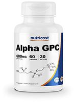Nutricost Alpha GPC 300mg, 60 Capsules - Non-GMO and Gluten Free 600mg per Serving