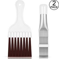 2 Pieces Air Conditioner Condenser Fin Comb, Fin Cleaning Brush Air Conditioner Fin Cleaner Refrigerator Coil Cleaning Whisk Brush Metal Fin Evaporator Radiator Repair Tool