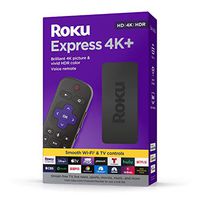 Roku Express 4K+ | Streaming Media Player HD/4K/HDR with Smooth Wireless Streaming and Roku Voice Remote with TV Controls, Includes Premium HDMI® Cable