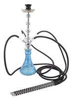 4 hose 26" Blue Hookah shisha nargila bar narguile nargile glass vase cool pipes