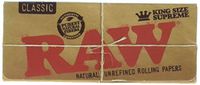 RAW Natural Unbleached King Supreme Rolling Paper #54