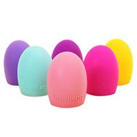 Professional Stylish Colored Silicone Egg-style Brush Cleaner Random Color