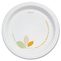 SOLO Cup Company OFMP6J7234 Bare Paper Eco-Forward Dinnerware 6-Inch Plate Green/Tan 500/Carton