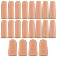 20 PCS Finger Support Protector Gloves, Finger Cots/Covers - Different Sizes Silicone Fingertips for Hands Cracking, Eczema Skin