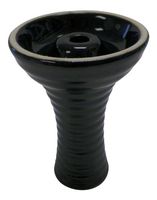 Ceramic Funnel Hookah Bowl - Black