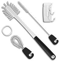 Water Bottle Straws Cleaning Brush Set, Dish Brush, Long Handle Bottle Brush Set with Triple Storage Hook, Good Grip for Narrow Neck, Cleans Sports Bottles, Straws Baby Bottles, Sippy Cups (Set of 3)