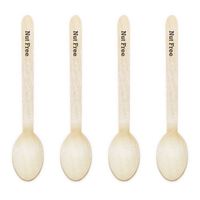 Dress My Cupcake Natural Wood 100-Pack Candy Buffet Spoons DIY Kit, Nut Free, Black