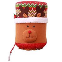 Miseku 1PCS Fashion Christmas Style Pirnt Water Dispenser Barrel Cover Dust-Proof Cover Chin Strips