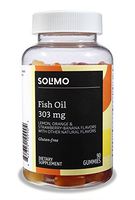 Amazon Brand - Solimo Fish Oil 303 mg, 90 Gummies (2 Gummies per Serving), EPA and DHA Omega-3 fatty acids