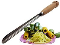 Keklle ZUCCHINI SQUASH CORER Cucumber Eggplant Potato Apple Stuffed Vegetable Wood WOODEN HANDLE 10" Long