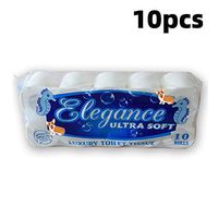 Affordable Super Soft Silky Professional Series Premium 3-Ply Toilet Paper Strong and Highly Absorbent Hand Towels for Home, Kitchen, Toilet, Daily Use (White, 10 rolls)