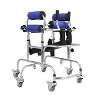Walkers SXD Children's Standing Frame with 6 Wheels and Seats, Children's Cerebral Palsy Hemiplegia Rehabilitation Training Equipment, Support for Disabled Under Double Armpits