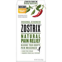 Zostrix Original Strength Pain Relief Topical Analgesic Cream, Capsaicin Pain Reliever, Odor Free, 2 Ounce Tube