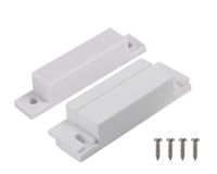 6Sets NO Door Window Magnetic Sensor Switch MC-31 Surface Mount Contact Home Alarm Security System with Screws White