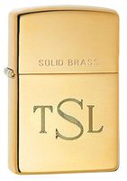 Personalized Zippo High Polish Brass Lighter with Free Engraving