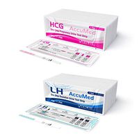 AccuMed Combo 20 Ovulation (LH) & 5 Pregnancy (HCG) Test Strips Kit, Clear and 99% Accurate