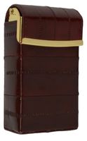 Eel Skin Cigarette Holder Pop up Hard Case (Burgundy)
